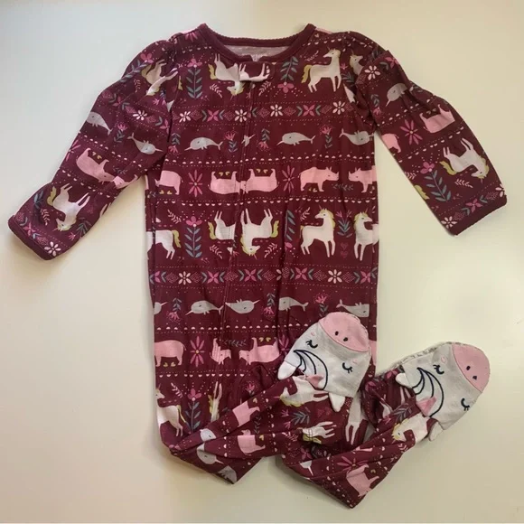 Carter's Kids Pajama Set - Pink, Orange, and Purple - Picture 2 of 13